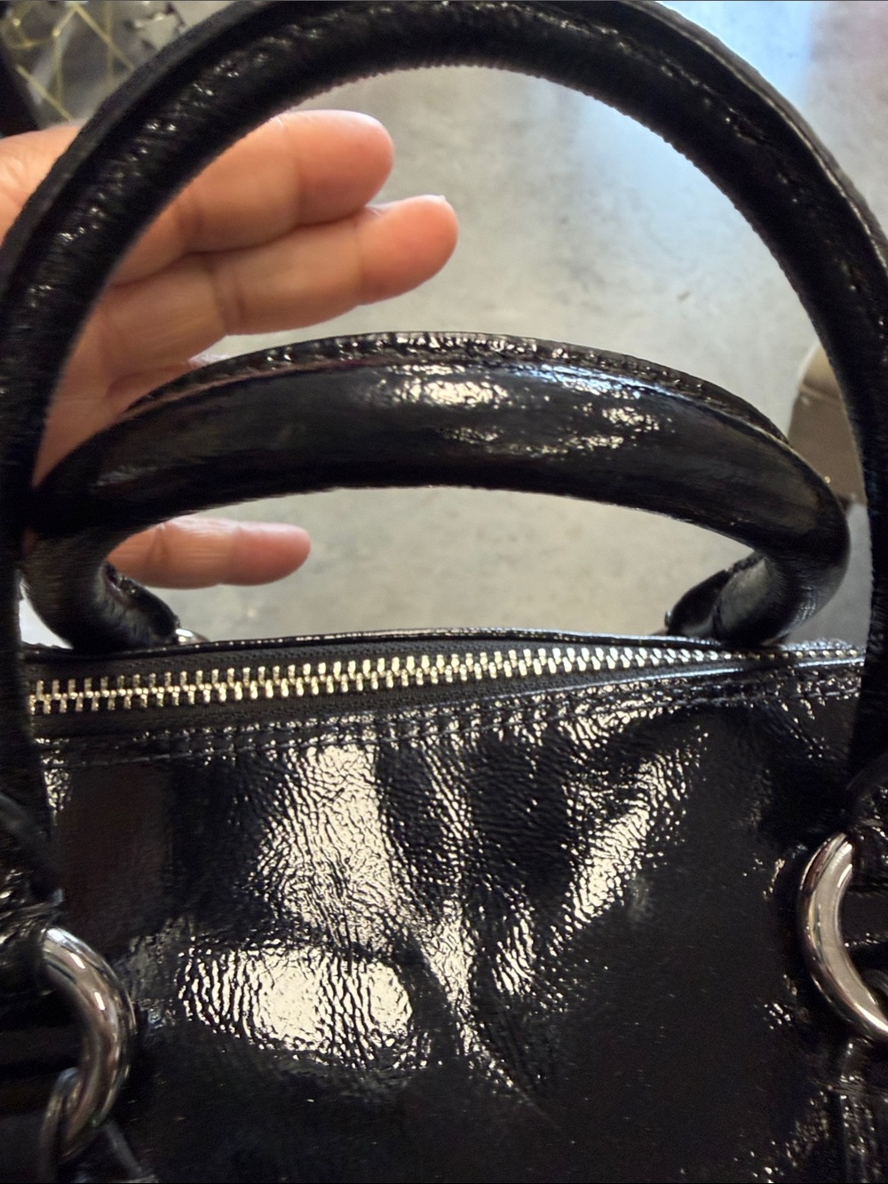 Coach Gray & Black Leopard-Print Satchel - Picture 4 of 8